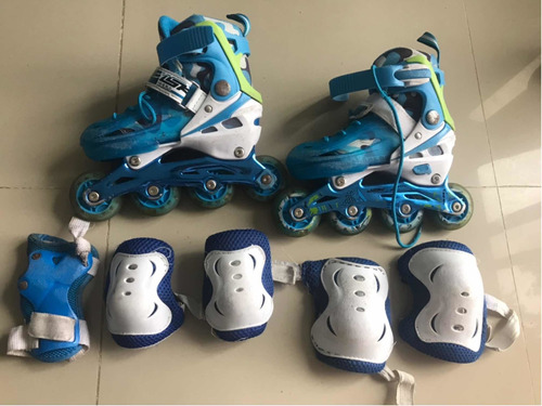 Patines Niño 4 A 6 Años Talla 14 A 19 Cm Llantas Con Luces