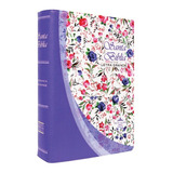 Biblia Rvr60 Compacta Letra Grande Vinil Violeta Flores