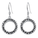 Collar Viking Runes   Aretes De Aro De Plata De Ley 925 Para