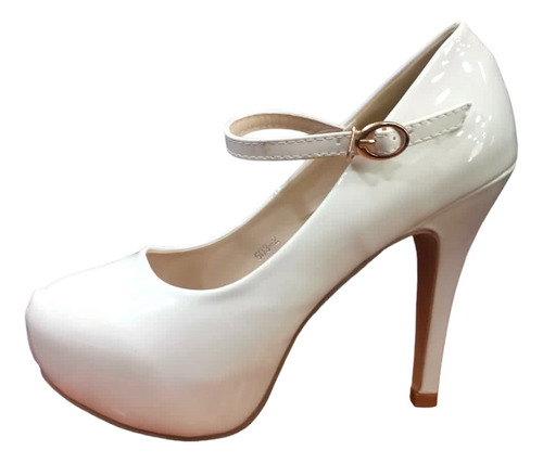 Zapato Tacón Alto Con Punta Redonda Para Mujer 12cm 503-2
