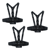 Arnés Pechera Chest Strap 3 Pzas Compatible Gopro Cámaras