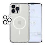 Funda Magnética Para iPhone + Templado 5d + Protector Cámara