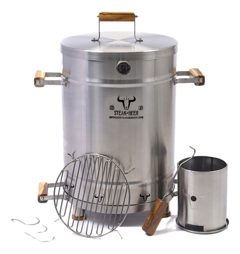 Barril Asador Grande Inox 80cm X 45cm Incluye Accesorios