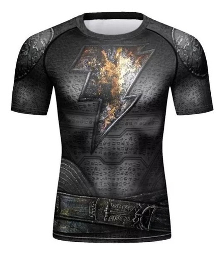 Playera Compresión Gym Black Adam The Rock Cody Lundin