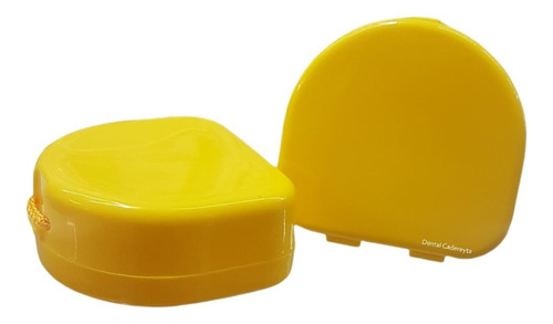 Porta Guarda Estuche Para Aparato Ortodoncia ( 1 Caja ) Color Amarillo