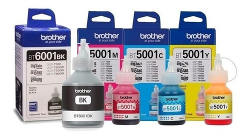 Pack Tintas Brother Originales Bt6001bk Y Bt5001 Y C M