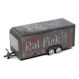 Miniatura Trailer Rat Fink Gunmetal Auto World 1:64