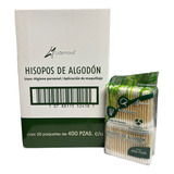 Hisopo Bambú 20 Packs De 400 Pzas Total 8000 Unidades Eco