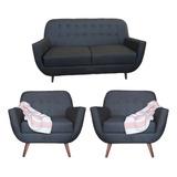 Sillon Vintage Bora Combo 2-1-1  Juego De Living 