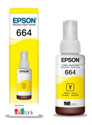 Tinta Epson Amarilla T664 Ecotank  L110 L120 L200 L210 L220