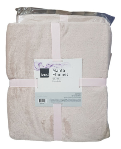 Manta Dormitorio Flannel 125 X 150 Cm Color Rosa Palo