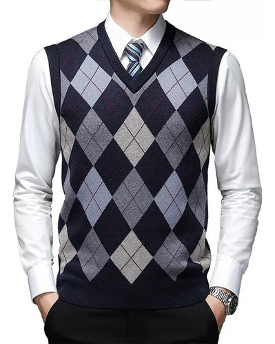 Jersey De Punto Para Hombre Con Chaleco Grueso En L [u]