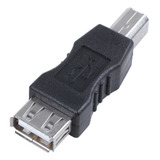 Adaptador De Impresora Usb Tipo A Hembra - Tipo B Macho Negr