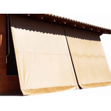 Toldo Modelo Cortina Sem Visor Com Tubos Completo 4,00x3,00