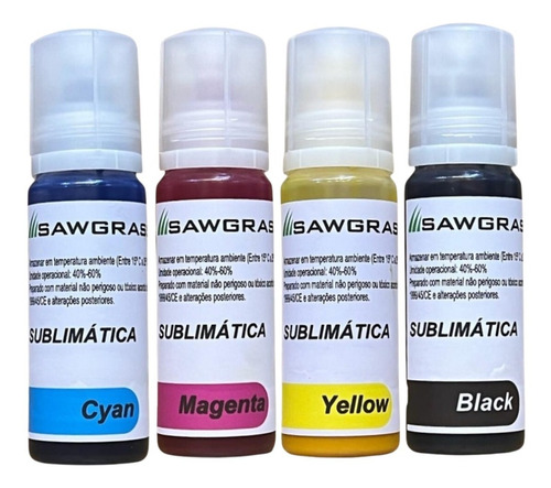 Tinta Sublimatica Sawgrass C/ Bico Ecofit L3210 L3250 4x70ml