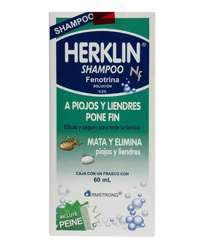 Clasico Fenotrina Solucion Matar Piojo Herklin 120ml