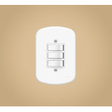 Conjunto 4x2 3 Interruptores Simples Branco - 0656 Fame Blan