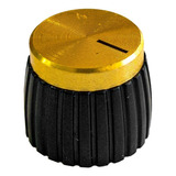 Knob Baquelite Dourado Encaixe 6,35mm Metálico - 10 Peças 