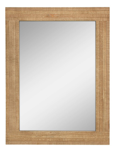 Stonebriar Espejo De Pared Rectangular De Madera Natural, Me