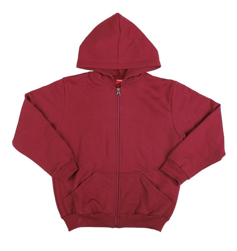 Campera Colegial Escolar Frisa Capucha Unisex Talles 14 A 16