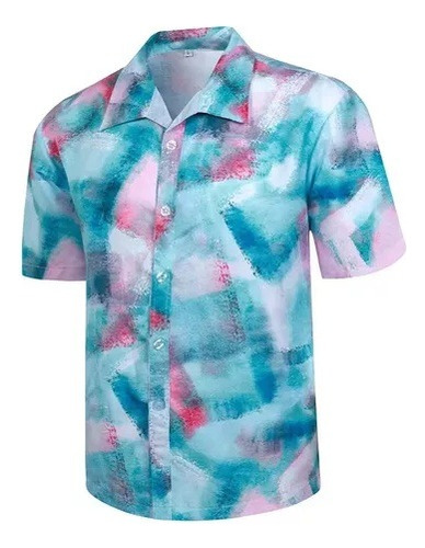 Camisa Hawaiana Algodón Para Hombre,camisa Manga Corta 5698