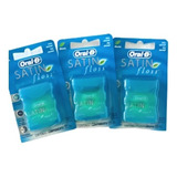 3 Hilos Satin Floss Sabor Menta, De 25m Cada Uno Oralb