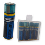 Pilha Jws Recarregável Usb Aa  1.5v 1600mah Kit 4un