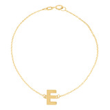 Pulsera Zekie Con Dije De Inicial E Oro De 14k