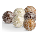 6 Bolas Decorativas De Mosaico, Esferas De Vidrio De Mosaico