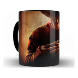 Caneca Freddy Krueger Cores Cerâmica Alça Preta + Caixa