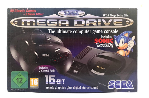 Sega Mega Drive Mini Europeu Original Completo Perfeito