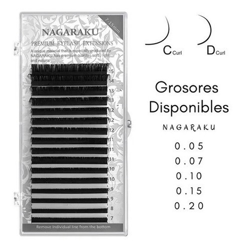 Nagaraku® Extensiones De Pestañas Mix 8mm-15mm/0.05d