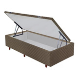 Base Box Baú Para Cama Solteiro 88x44cm Suede Cristalflex