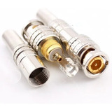 Conector Bnc Gold  Mola Parafuso Cftv  10 Unidades