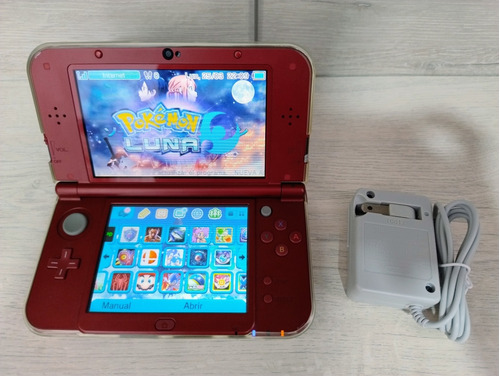 Consola New 3ds Xl Roja + Cargador Usado 