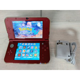 Consola New 3ds Xl Roja + Cargador Usado 