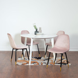 Roundhill Furniture Lassan - Juego De Mesa De Comedor Redon.