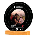 Cuadro Disco Spotify Vinilo Personalizad Regalo 25cm C/ Base