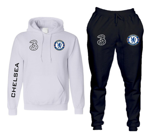 Conjunto Abrigo Moletom Blusa E Calça Chelsea Casaco Premier