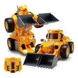 Robot Transformable Pala Mecanica Radio Control Recargable