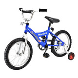 Bicicleta Rodada 16 Macilux Niños Infantil Azul Con Verde Tamaño Del Cuadro M