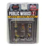 American Diorama Public Works 2 1:64 Figuras De Metal P/dior