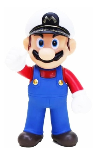 Boneco Super Mario Odyssey Luigi Bombeiro Articulado Grande