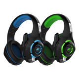 Aur. Gamer Con Leds Y Microfono. Para Ps4, Xbox, Pc Y Cel Color Verde