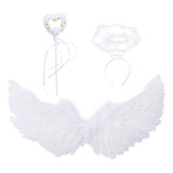 White Angel Wings And Halo Magic Wand Feather Wing Part...