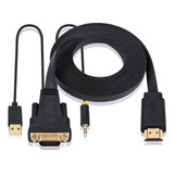 Yaodhaod Cable Vga A Hdmi, Cable Convertidor Vga Macho A Hdm