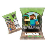 40 Bolsas Golosineras Personalizadas Minecraft Chip Bag 