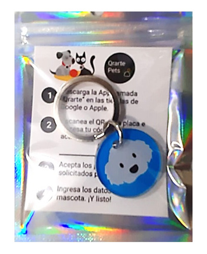 Placa Identificador Localizador Mascota Perro Gato Código Qr