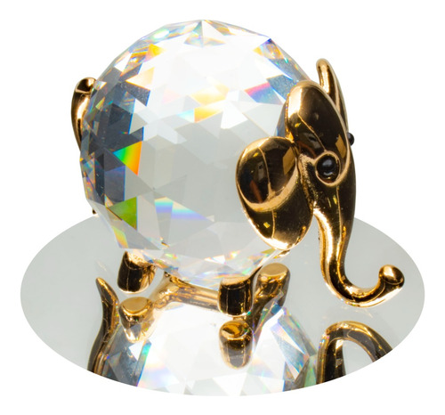 Variedad Figuras Decorativas Cristal Cortado Baño En Oro 6mo