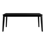 Mesa De Jantar Olive 6 Lugares 180 Cm Preto Fosco Província